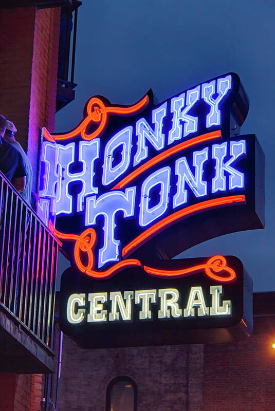 Stage Poster featuring the photograph Nashville Honky Tonk Central by Mike Burgquist