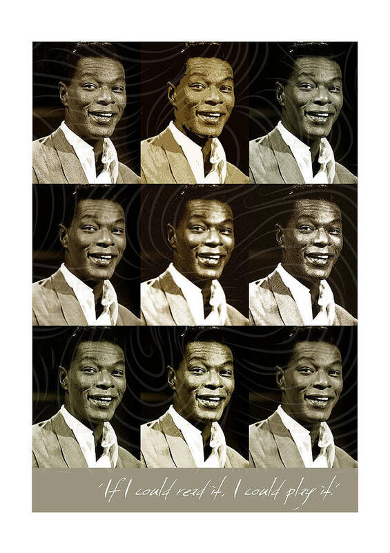 Nat King Cole Poster featuring the digital art Nat King Cole - Music Heroes Series by Movie Poster Boy