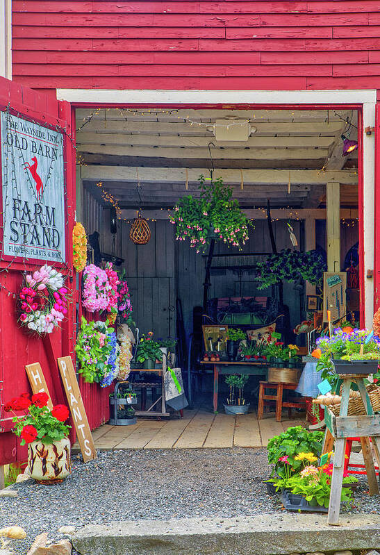 Red Barn Poster featuring the photograph New England Farm Stand by Juergen Roth