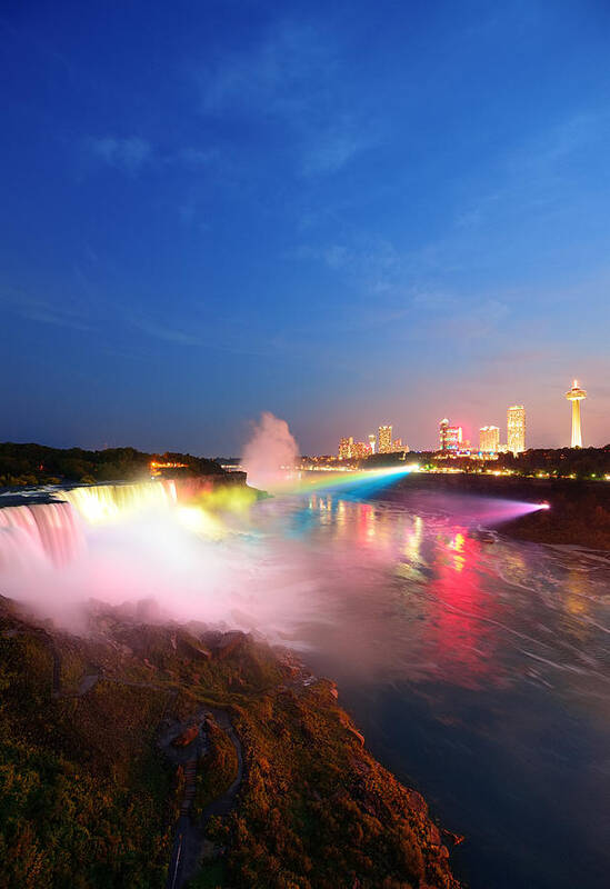 Niagara Falls Poster featuring the photograph Niagara Falls in colors by Songquan Deng