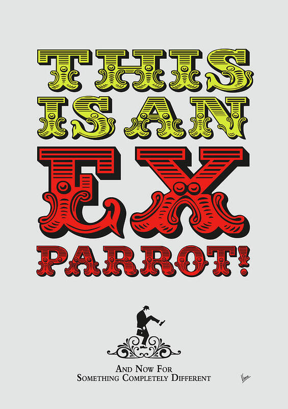 Parrot Poster featuring the digital art No01 My Silly Quote Poster by Chungkong Art