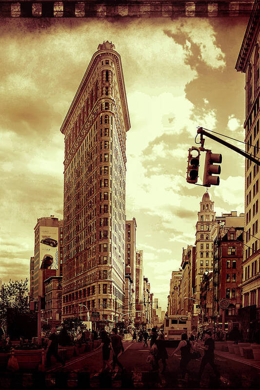 Flatiron Building Poster featuring the photograph Once Upon A Time In New York by Az Jackson
