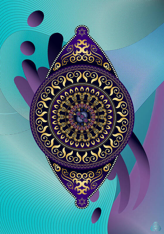Mandala Graphic Poster featuring the digital art Ornativo Vero Circulus No 4296 by Alan Bennington