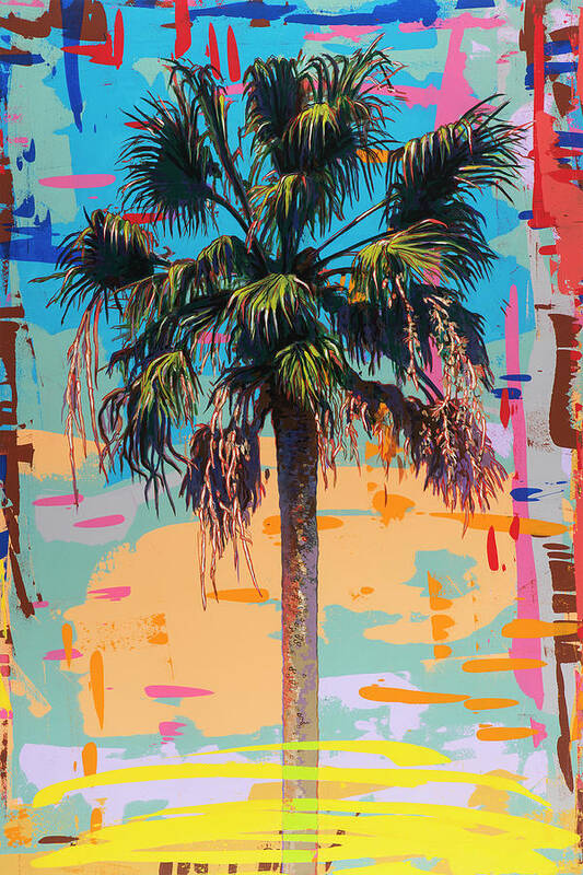 Palm Tree Poster featuring the painting Palm Tree #2 by David Palmer