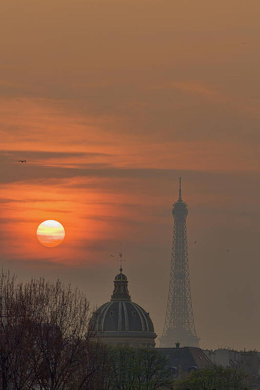 Paris Poster featuring the photograph Paris Sunset I by Mark Harrington