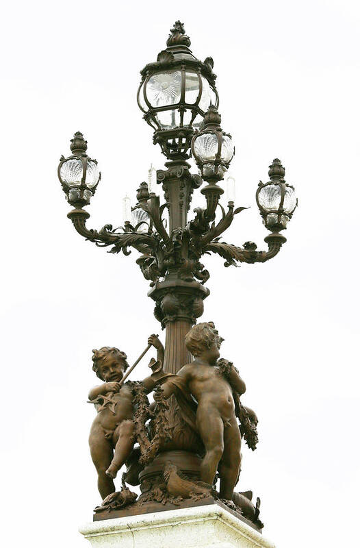 Paris Poster featuring the photograph Pont Alexandre Lamp Post by Ron Berezuk