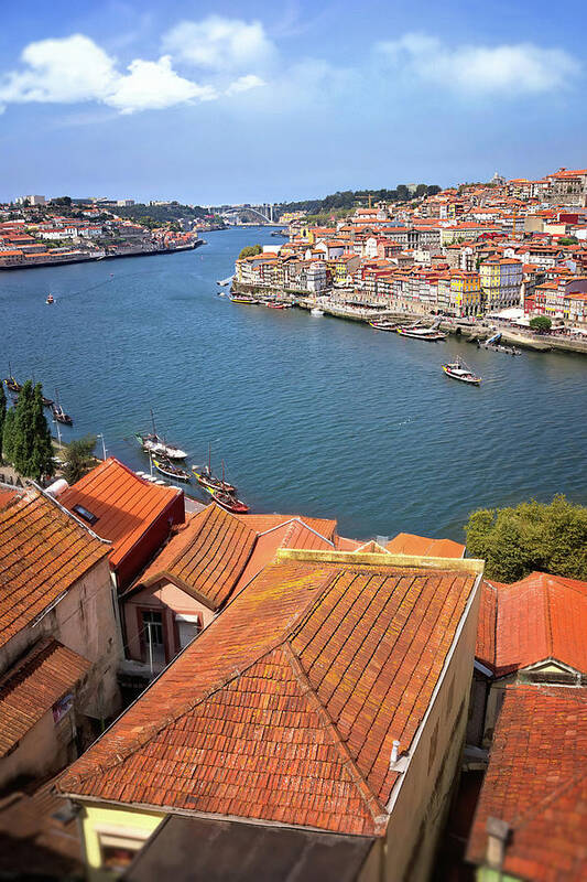 Porto Poster featuring the photograph Porto Portugal Banks of The Douro by Carol Japp