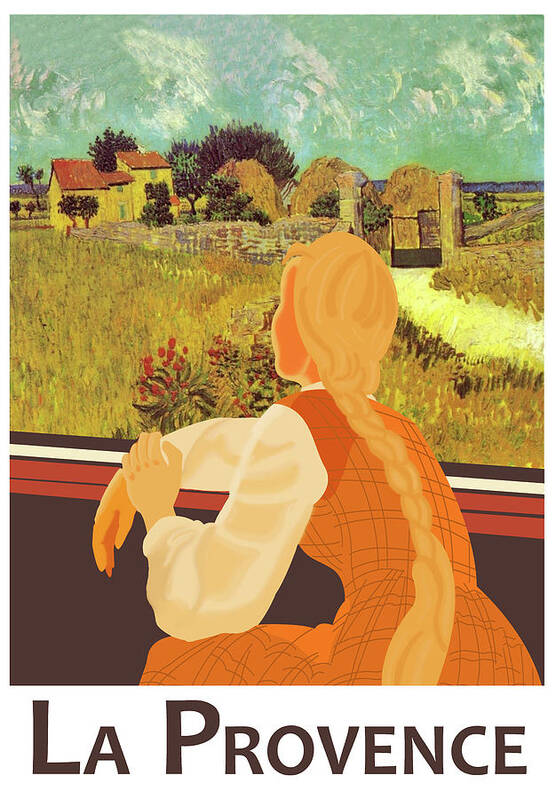 Provence Poster featuring the digital art Provence from the Window by Long Shot