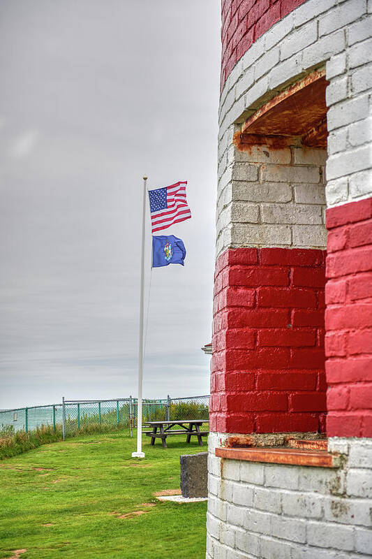 Maine Poster featuring the photograph Quoddy Light Flags by Paul Freidlund