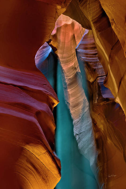Antelope Canyon Poster featuring the photograph Radiant Light by Dan McGeorge