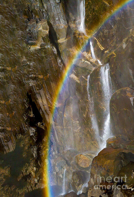 Summer Poster featuring the photograph Rainbow Yosemite by Metaphor Photo
