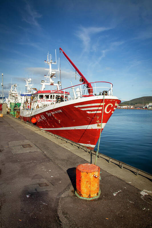 Fishing Boat Poster featuring the photograph Red Sea Goer by Mark Callanan