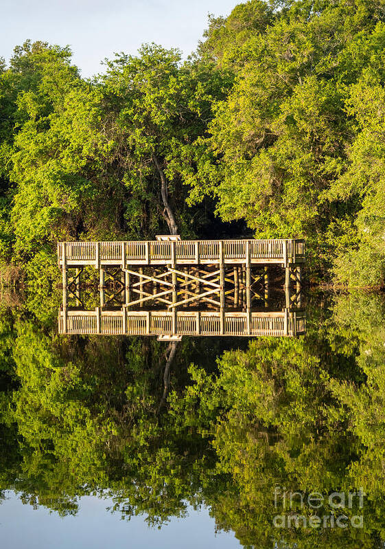 Pier Poster featuring the photograph Reflections on Eagle Lake in the Morning by L Bosco