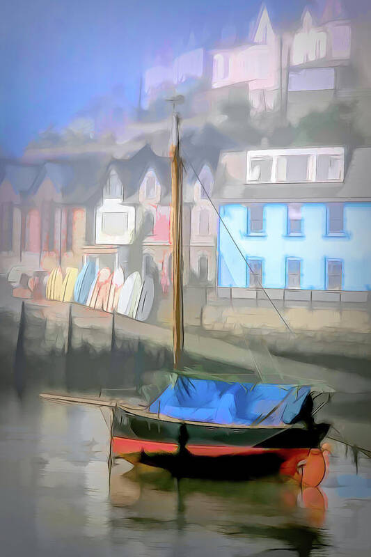 Sailboat Poster featuring the photograph River Looe Sailboat by Jerry Griffin