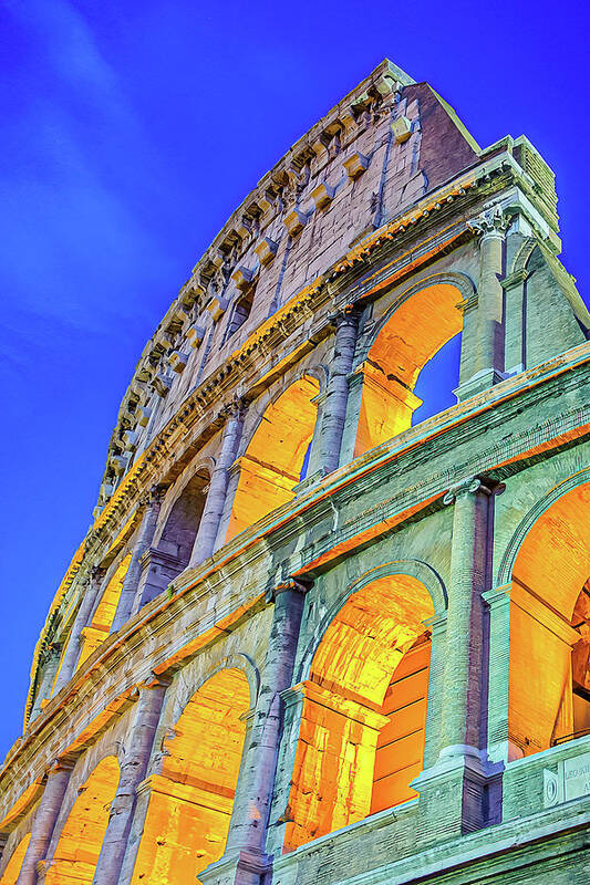 Italy Photography Poster featuring the photograph Roma Colosseo by Marla Brown