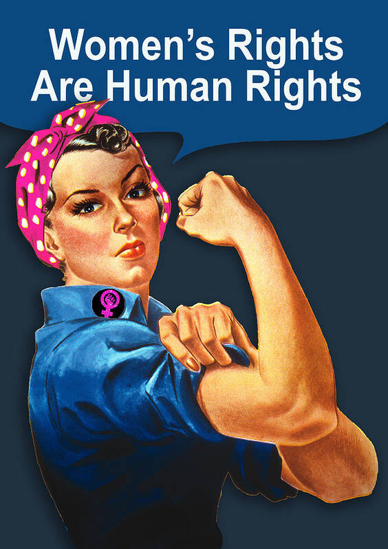 Reproductive Poster featuring the painting Rosie Women's Rights Pro Choice Human by Tony Rubino