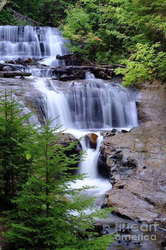 Sable Falls Poster featuring the photograph Sable Falls by Randy Pollard