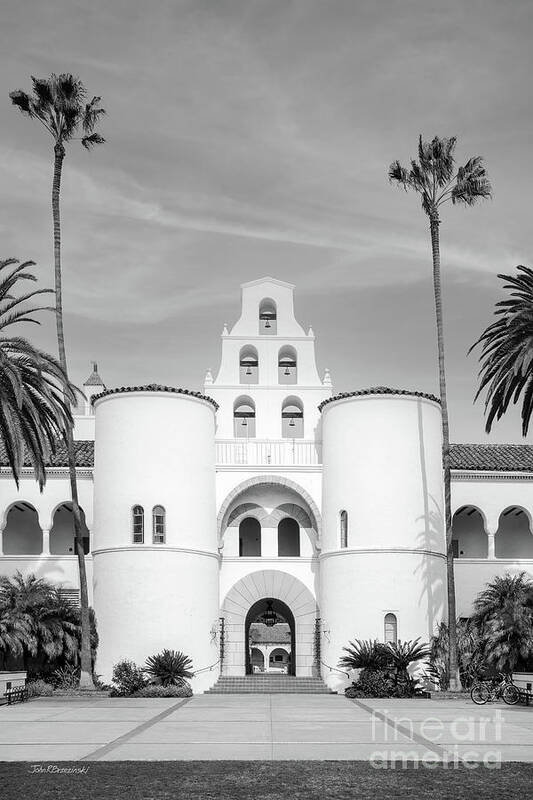Sdsu Poster featuring the photograph San Diego State University Hepner Hall Vertical by University Icons