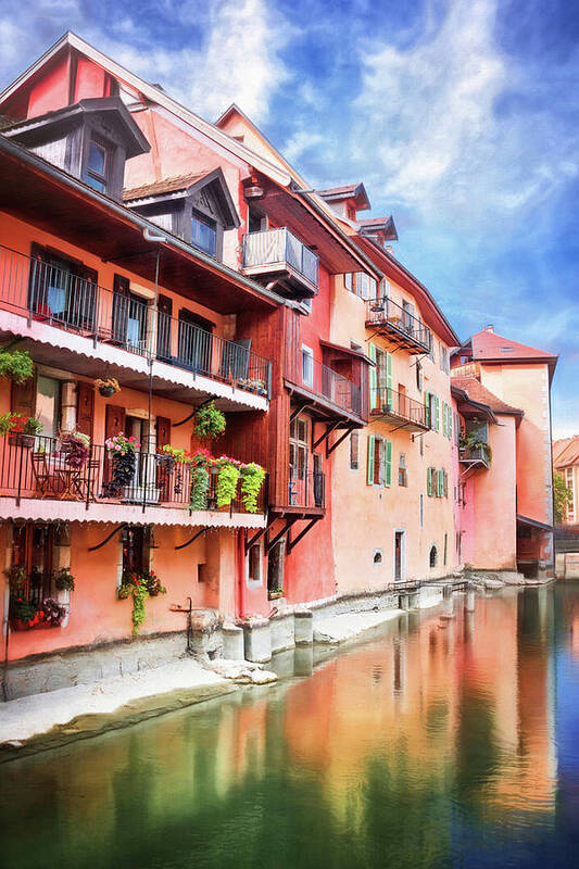 Annecy Poster featuring the photograph Scenes of Old Annecy France by Carol Japp
