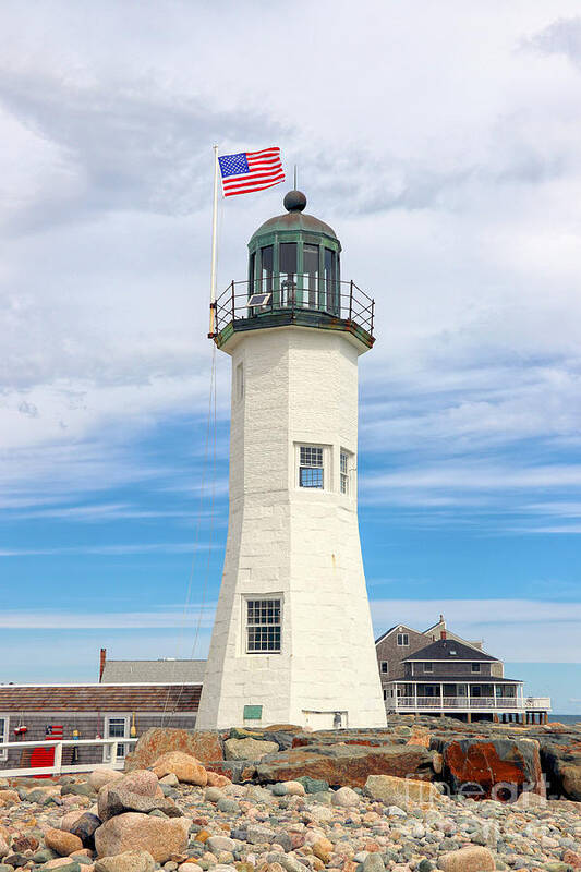 Scituate Light Poster featuring the photograph Scituate Light 2020 by Janice Drew