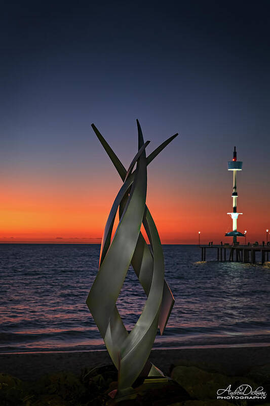 Sunset Poster featuring the photograph Sculpture by Andrew Dickman
