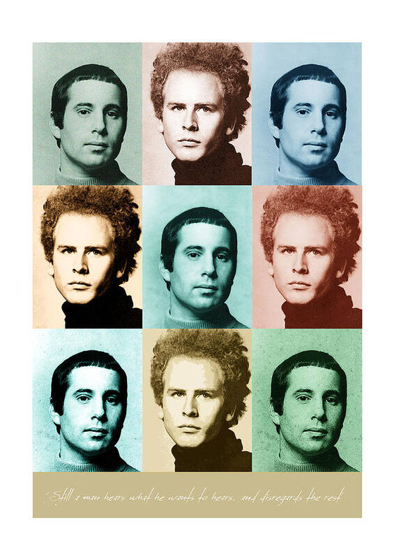 Simon & Garfunkel Poster featuring the digital art Simon and Garfunkel - Music Heroes Series by Movie Poster Boy