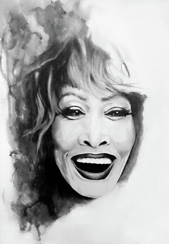Singer Poster featuring the digital art Simply the Best Tina Turner by William Walts
