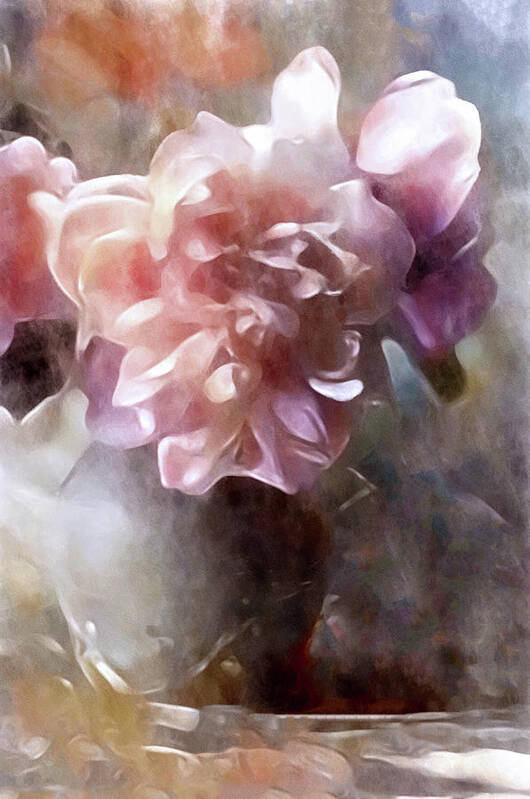Soft Pastel Peonies Poster featuring the digital art Soft Pastel Peonies by Susan Maxwell Schmidt