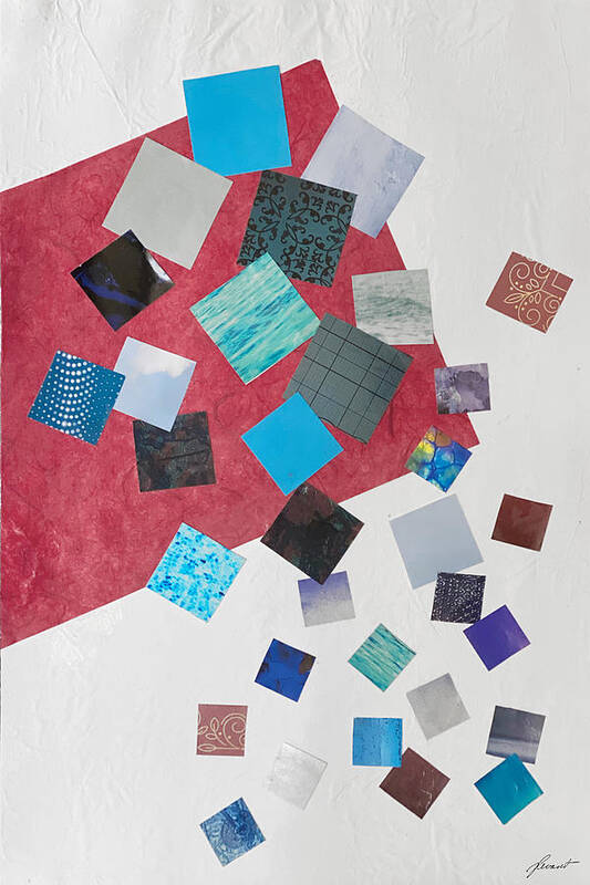 Squares Poster featuring the mixed media Square Dances Series No.1 by Jessica Levant