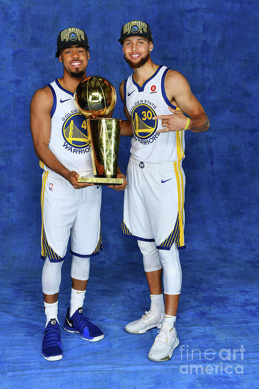 Quinn Cook Poster featuring the photograph Stephen Curry and Quinn Cook by Jesse D. Garrabrant