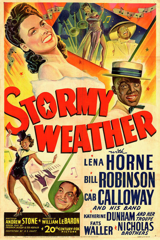 Stormy Poster featuring the mixed media ''Stormy Weather'' 1943 by Movie World Posters