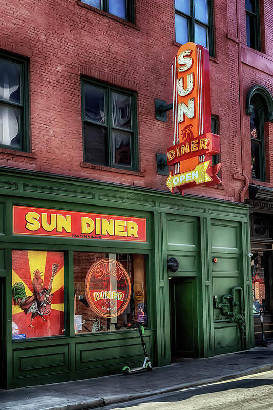 Nashville Poster featuring the photograph Sun Diner by Susan Rissi Tregoning