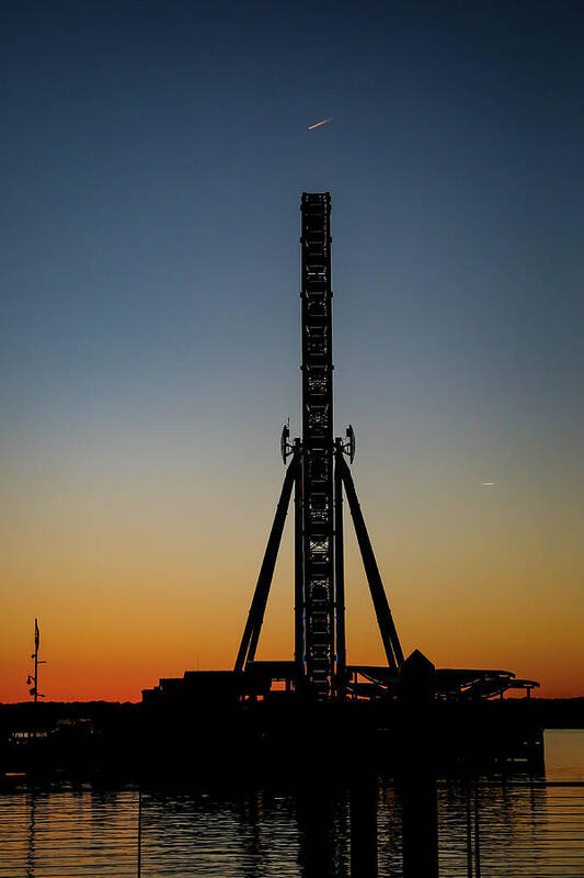 Ferris Wheel Poster featuring the photograph Sunset Ferris Wheel by Lora J Wilson