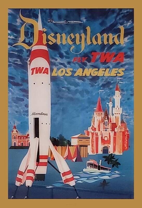 Ads Poster featuring the photograph T W A Disneyland by Rob Hans