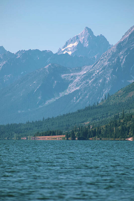 Mountain Poster featuring the photograph Teton Bluez by Go and Flow Photos