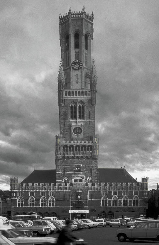 The Belfry Poster featuring the photograph The Belfry Bruges 1960 by Frank Lee