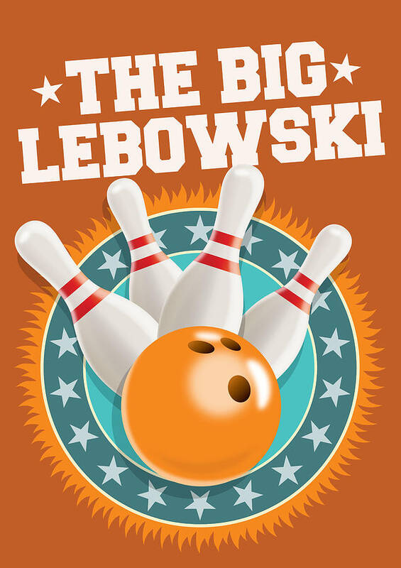 Movie Poster Poster featuring the digital art The Big Lebowski - Alternative Movie Poster by Movie Poster Boy