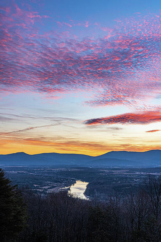Sunrise Poster featuring the photograph The Color of Winter In Shenandoah by Lara Ellis