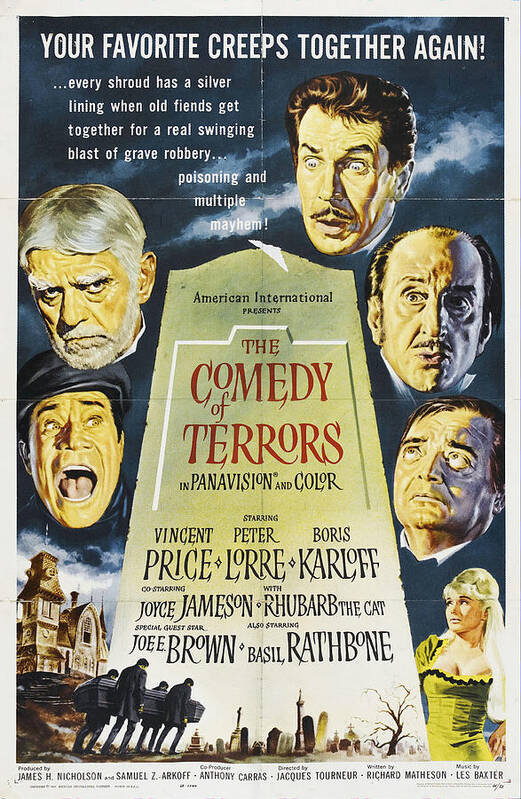 Comedy Poster featuring the mixed media ''The Comedy of Terrors'', 1963 by Movie World Posters