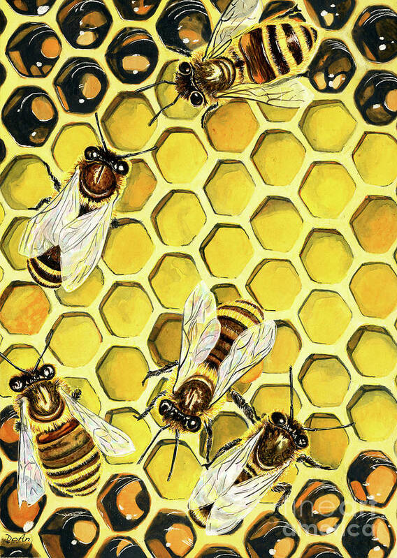 Honeybee Poster featuring the painting The Honeybee by Antony Galbraith