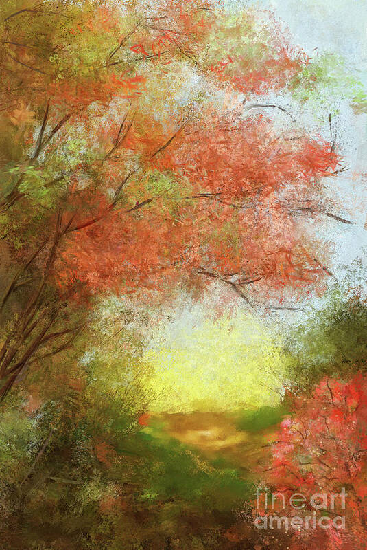 Spring Poster featuring the digital art The Path To The Lake by Lois Bryan
