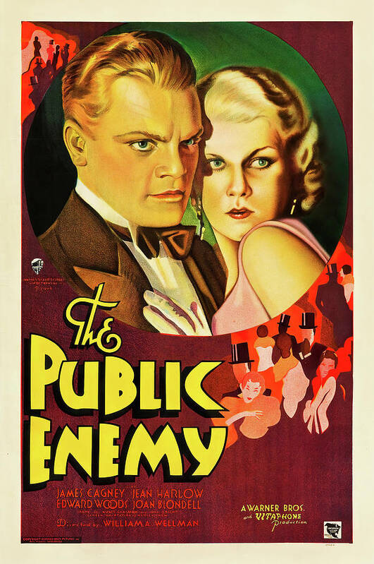 Public Poster featuring the mixed media ''The Public Enemy'', 1931 -b by Movie World Posters