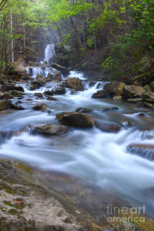 Triple Falls Poster featuring the photograph Triple Falls On Bruce Creek 5 by Phil Perkins