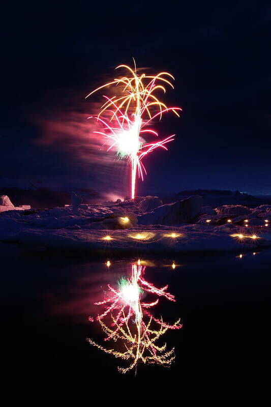 Fireworks Poster featuring the photograph Tropical ice by Christopher Mathews