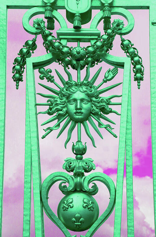 Paris Poster featuring the photograph Versailles Gate Detail - Abstract by Ron Berezuk