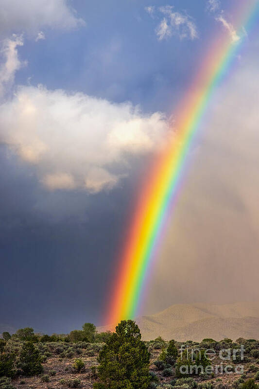 Taos Poster featuring the photograph Vibrant Rainbow May 2021 by Elijah Rael