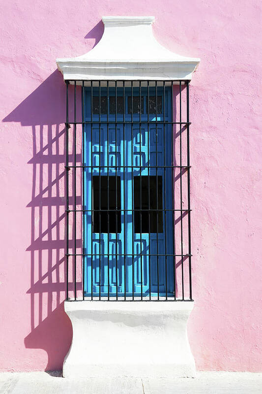 Mexico Poster featuring the photograph Viva Mexico Collection - Blue Window by Philippe HUGONNARD