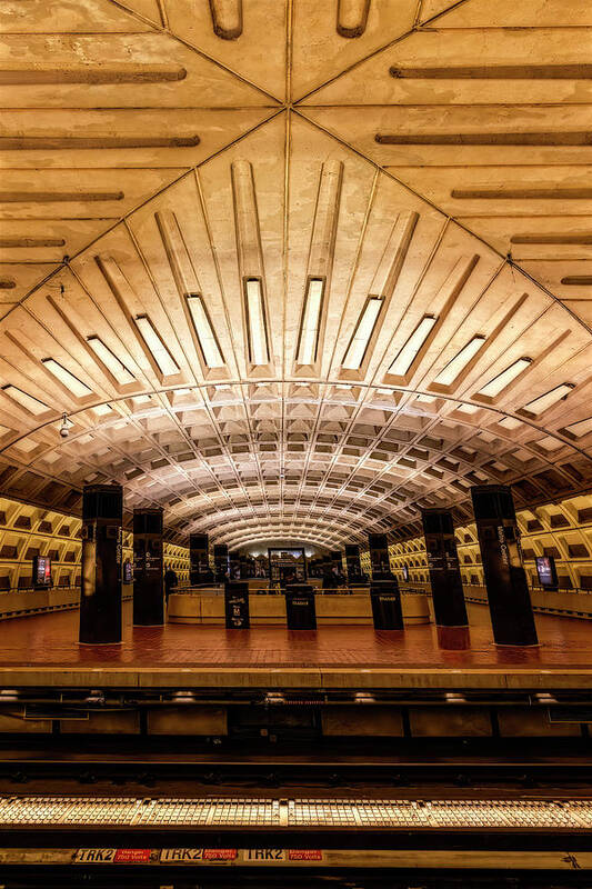 Metro Poster featuring the photograph Washington Metro DC Station by Susan Candelario