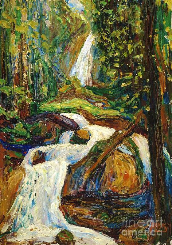 Waterfall I Poster featuring the painting Waterfall I, 1900 by Wassily Kandinsky