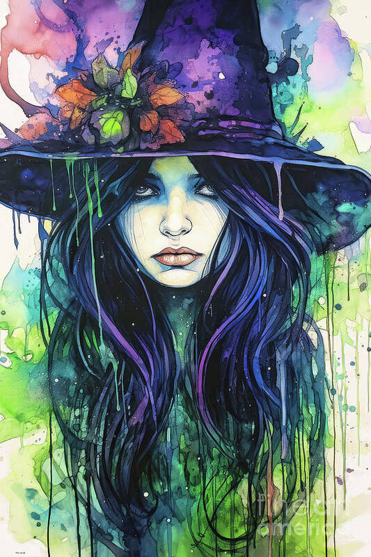 Witch Poster featuring the painting Witchy Woman by Tina LeCour